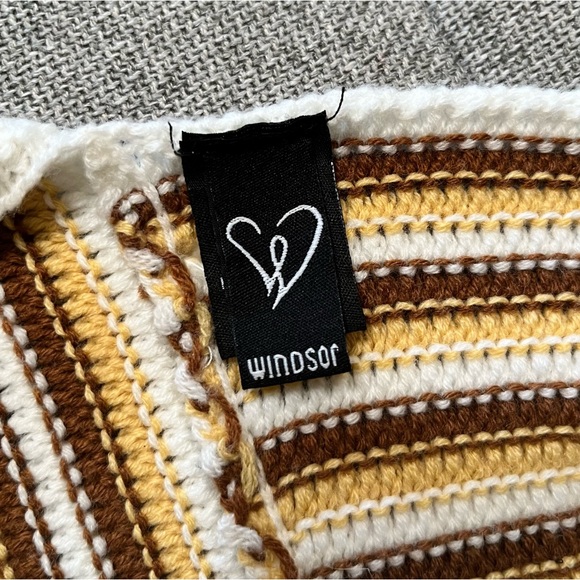 Windsor Striped Knit Halter Top Hippie Boho Size M - Picture 6 of 7